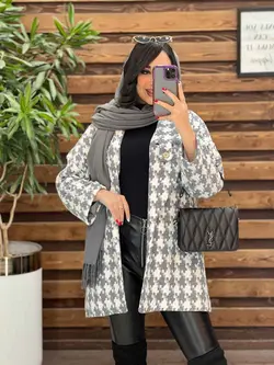 پالتو پیچازی دکمه چوبی کد 2330 شک و خاص در مجموعه ونوس مد