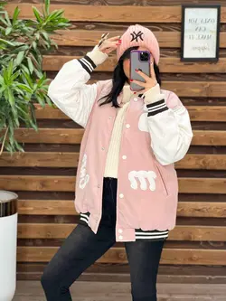 کاپشن بیسبالی آستین چرم کد 2334 شیک و خاص درمجموعه ونوس مد