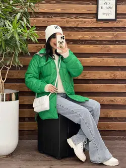 خرید اینترنتی کاپشن لوزی دوزی کلاه دورس کد 2348 ونوس مد