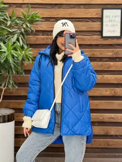 خرید اینترنتی کاپشن لوزی دوزی جلوزیپ کد 2362 فروشگاه ونوس مد