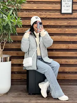 خرید اینترنتی کاپشن لوزی دوزی جلوزیپ کد 2362 فروشگاه ونوس مد