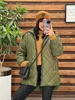 خرید اینترنتی کاپشن لوزی دوزی جلوزیپ کد 2362 فروشگاه ونوس مد