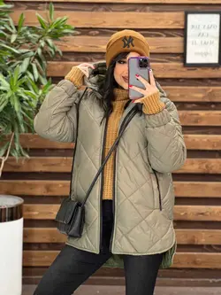 خرید اینترنتی کاپشن لوزی دوزی جلوزیپ کد 2362 فروشگاه ونوس مد