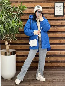 خرید اینترنتی کاپشن لوزی دوزی جلوزیپ کد 2362 فروشگاه ونوس مد