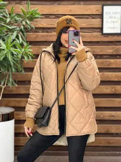 خرید اینترنتی کاپشن لوزی دوزی جلوزیپ کد 2362 فروشگاه ونوس مد