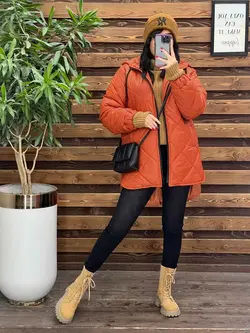 خرید اینترنتی کاپشن لوزی دوزی جلوزیپ کد 2362 فروشگاه ونوس مد