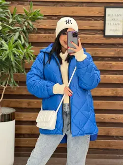 خرید اینترنتی کاپشن لوزی دوزی جلوزیپ کد 2362 فروشگاه ونوس مد