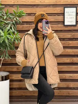 خرید اینترنتی کاپشن لوزی دوزی جلوزیپ کد 2362 فروشگاه ونوس مد