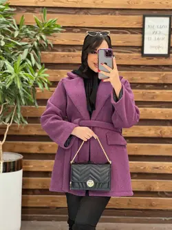 پالتو فوتر دوجیب کمردار کد 2390 شیک و خاص در مجموعه ونوس مد