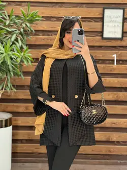 خرید اینترنتی مانتو ژاکارد مغزی دوزی کد 2444 فروشگاه ونوس مد