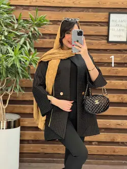 خرید اینترنتی مانتو ژاکارد مغزی دوزی کد 2444 فروشگاه ونوس مد