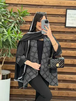 مانتو پانچ ژاکارد سوزن دوزی کد 2441 شیک و خاص در ونوس مد