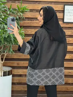 مانتو پانچ ژاکارد سوزن دوزی کد 2441 شیک و خاص در ونوس مد