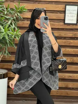 مانتو پانچ ژاکارد سوزن دوزی کد 2441 شیک و خاص در ونوس مد