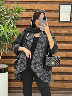 مانتو پانچ ژاکارد سوزن دوزی کد 2441 شیک و خاص در ونوس مد