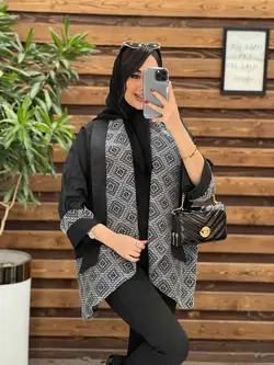 مانتو پانچ ژاکارد سوزن دوزی کد 2441 شیک و خاص در ونوس مد