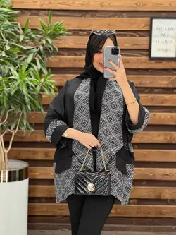 مانتو پانچ ژاکارد سوزن دوزی کد 2441 شیک و خاص در ونوس مد