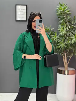 خرید مانتو ژاکارد آستین لاله کد 2464 شیک و خاص در ونوس مد