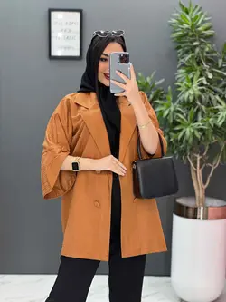 خرید مانتو ژاکارد آستین لاله کد 2464 شیک و خاص در ونوس مد