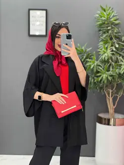 خرید مانتو ژاکارد آستین لاله کد 2464 شیک و خاص در ونوس مد