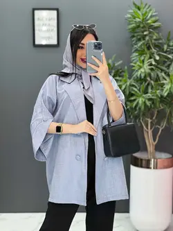 خرید مانتو ژاکارد آستین لاله کد 2464 شیک و خاص در ونوس مد