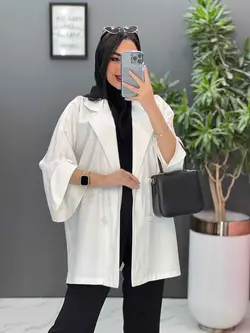 خرید مانتو ژاکارد آستین لاله کد 2464 شیک و خاص در ونوس مد