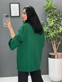 خرید مانتو ژاکارد آستین لاله کد 2464 شیک و خاص در ونوس مد