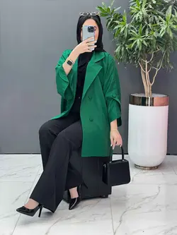 خرید مانتو ژاکارد آستین لاله کد 2464 شیک و خاص در ونوس مد