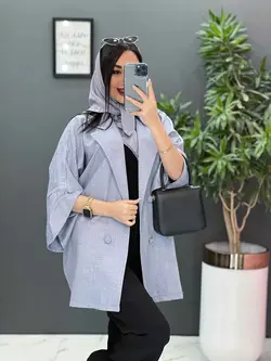 خرید مانتو ژاکارد آستین لاله کد 2464 شیک و خاص در ونوس مد