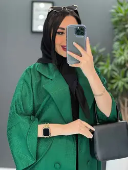 خرید مانتو ژاکارد آستین لاله کد 2464 شیک و خاص در ونوس مد