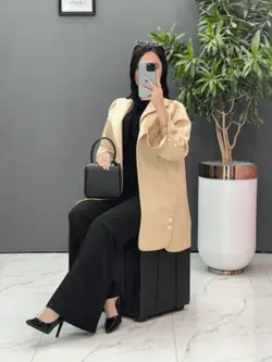 خرید اینترنتی مانتو ژاکارد بغل دکمه کد 2470 فروشگاه ونوس