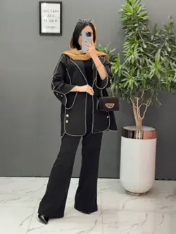 خرید اینترنتی مانتو ژاکارد بغل دکمه کد 2470 فروشگاه ونوس