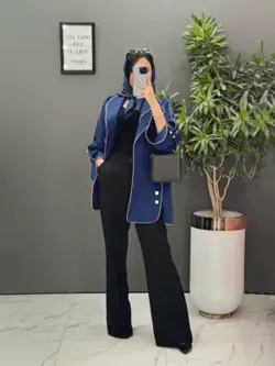 خرید اینترنتی مانتو ژاکارد بغل دکمه کد 2470 فروشگاه ونوس