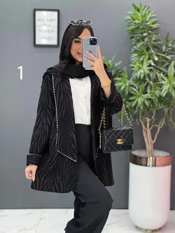 مانتو مغزی دوزی آستین پاکتی کد 2472 شیک و خاص در ونوس مد