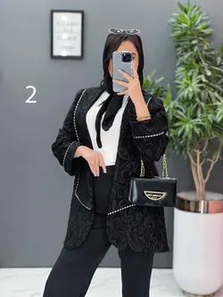 مانتو مغزی دوزی آستین پاکتی کد 2472 شیک و خاص در ونوس مد