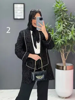 مانتو مغزی دوزی آستین پاکتی کد 2472 شیک و خاص در ونوس مد