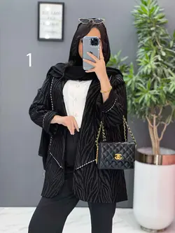 مانتو مغزی دوزی آستین پاکتی کد 2472 شیک و خاص در ونوس مد