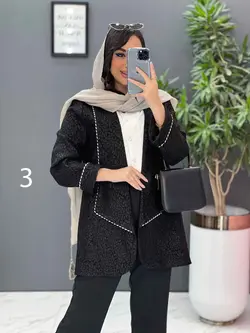 مانتو مغزی دوزی آستین پاکتی کد 2472 شیک و خاص در ونوس مد