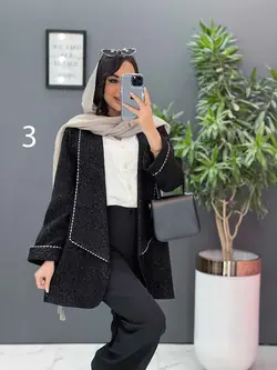 مانتو مغزی دوزی آستین پاکتی کد 2472 شیک و خاص در ونوس مد