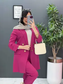 خرید اینترنتی ست کت و شلوار آستین پاکتی کد 2477 در ونوس مد