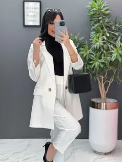 خرید اینترنتی ست کت و شلوار آستین پاکتی کد 2477 در ونوس مد