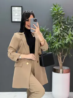 خرید اینترنتی ست کت و شلوار آستین پاکتی کد 2477 در ونوس مد