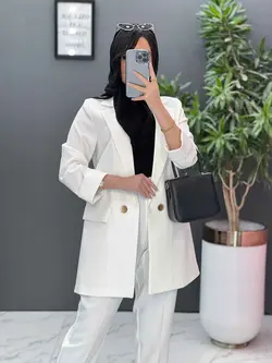 خرید اینترنتی ست کت و شلوار آستین پاکتی کد 2477 در ونوس مد