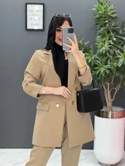 خرید اینترنتی ست کت و شلوار آستین پاکتی کد 2477 در ونوس مد