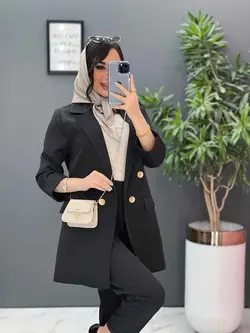 خرید اینترنتی ست کت و شلوار آستین پاکتی کد 2477 در ونوس مد