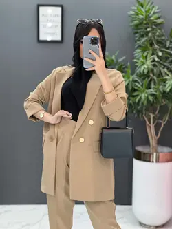 خرید اینترنتی ست کت و شلوار آستین پاکتی کد 2477 در ونوس مد