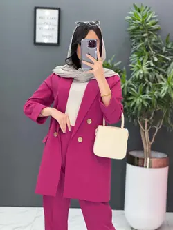 خرید اینترنتی ست کت و شلوار آستین پاکتی کد 2477 در ونوس مد