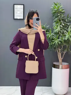 خرید اینترنتی ست کت و شلوار آستین پاکتی کد 2477 در ونوس مد