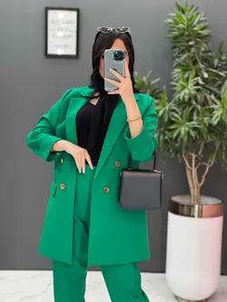 خرید اینترنتی ست کت و شلوار آستین پاکتی کد 2477 در ونوس مد