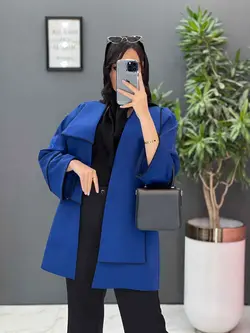 مانتو یقه دوبل مغزی دوزی کد 2484 شیک و خاص در مجموعه ونوس مد